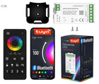 Zestaw taśma LED neon 15m RGB 1x15m aplikacja BT tuya pilot zasilacz montaż wielobarwna, ściemniana IP67 24V 120W do