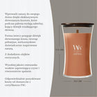 WoodWick Pumpkin Praline - świeca zapachowa duża 610 g drewniany knot, do salonu i sypialni, ponad 75 godzin palenia