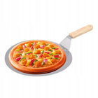 Forma do pizzy blacha okrągła łopatka z rączką duża stal nierdzewna blacha do pizzy 49 cm 30.5 cm metal z 411 sztuk