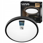 Plafon LED Panel Sufitowy czujnik ruchu Natynkowy Lampa 24W Nie Mruga okrągła oprawa, neutralna barwa światła, czarna