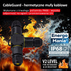 Potrójna hermetyczna mufa kablowa złącze IP68 CableGuard T-Joint 3 przewody trójnik elektryczny do łączenia kabli