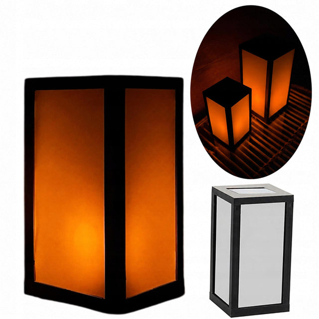Lampion do Stroika na Grób znicz solarny lampa latarenka LED 28x14cm ozdoba nagrobna, dekoracja cmentarna, ponad 75 h świecenia