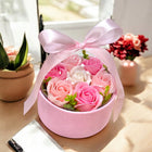 Flower BOX kwiaty mydlane bukiet kwiatów w pudełku prezent flowerbox róże dekoracja do wnętrz, upominek na urodziny