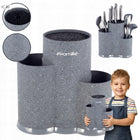 Wielopak 2 x blok stojak na noże kamille czarny 22 CM Organizer kuchenny, pojemnik do przechowywania ostrzy
