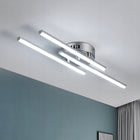 Lampa sufitowa lampa LED wiszaca srebro 6500K nowoczesna do salonu 18W żyrandol aluminiowy 3-punktowy 14 cm 55 cm
