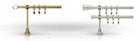 Nowoczesny karnisz simple ciche kółka 19mm / 220cm do firan i zasłon, metalowy drążek okienny, pojedynczy