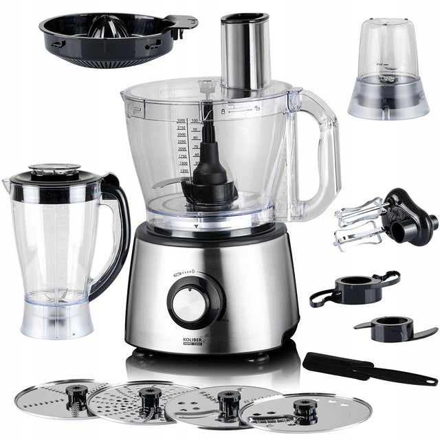Robot kuchenny X-1400-W malakser szatkownica wyciskarka blender młynek nominalna srebrny/szary