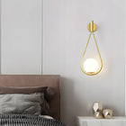 Kinkiet TOOLIGHT ZŁOTY GLAMOUR MLECZNY KLOSZ DO SALONU SYPIALNI DUŻY 50CM lampa ścienna metalowa E27, 1-punktowa, maks
