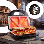 Opiekacz toster do kanapek ceramiczny do chrupiących tostów sandwich 750 w nominalna czarny