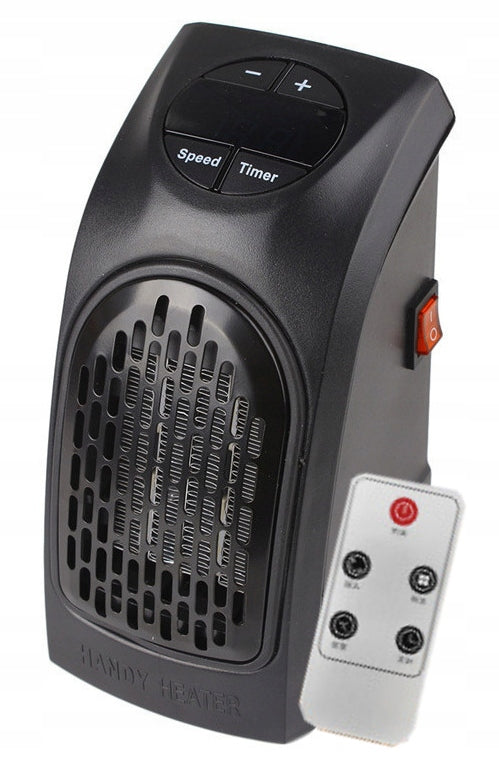 Farelka do gniazdka grzałka termowentylator grzejnik elektryczny z LCD 400W czarny