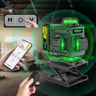 Poziomica laserowa 4D zielona 16 linii laser krzyżowy 360° ze statywem 2 baterie niwelator do glazury i remontów