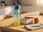 Butelka Na Wodę Bidon Tritan 500 ml Miarka Pasek do Szkoły Pracy BPA Free pojemnik z podziałką, sportowy, turystyczny
