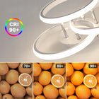 Lampa Sufitowa LED Okrągły Żyrandol Ring Biały Nowoczesny 40W 4500K oprawa do salonu, do jadalni, 3 punkty światła