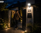 Naświetlacz LED 50W Halogen z czujnik ruchu Zmierzchu 4500lm 4000K Czujka lampa zewnętrzna IP44, reflektor do ogrodu