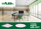 Miledo plafon led azpo LED 22W CCT B-L czarna, zmienna barwa światła lampa sufitowa kwadratowa 42x22,5 cm z wbudowanym