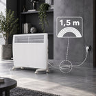 Grzejnik elektryczny energooszczędny konwektorowy VECTO 1000W 1kW+TERMOSTAT 468 mm 460 mm grzewcza biały