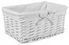 Koszyk wiklinowy koszyczek pojemnik organizer do łazienki biały 30 cm na kosmetyki i akcesoria, 9 l, 20 x 30 x 15 cm