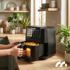 Frytkownica beztłuszczowa 8l 2000W AIR fryer duża okienko frytownica tacki czarny