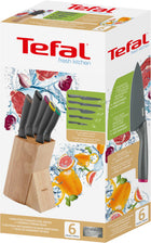 Noże w bloku TEFAL Fresh Kitchen 6el stal zestaw do krojenia, akcesoria kuchenne, komplet 5 sztuk