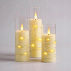 6 X ŚWIECZKA ELEKTRYCZNY WKŁAD DO ZNICZY LED 15CM EFEKT PŁOMIENIA 7066 świeca cmentarna, dekoracja grobu, ponad 75 h