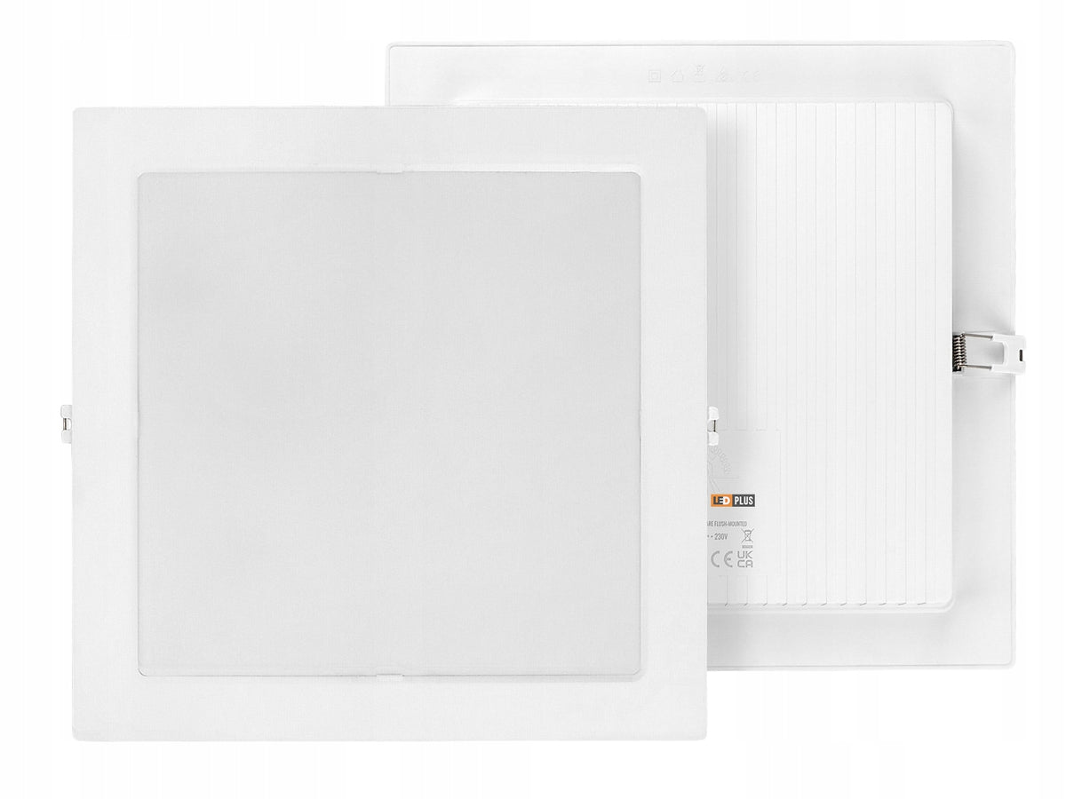 Panel LED 30x30 24W 4000K Neutralny Sufitowy Podtynkowy Lampa Plafon Spot kwadratowa oprawa ze zintegrowanym źródłem