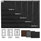 Wycieraczka pod drzwi wejściowa mata do butów zewnętrzna wewnętrzna 60X90CM gumowa tekstylna welurowa czarna 8 mm