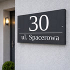 Tabliczka Adresowa Tablica Adresowa Duża - metalowa - druk UV numer domu oznaczenie posesji ze stali nierdzewnej 32x20