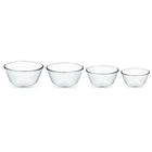 4x Miska KUCHENNA z pokrywką miseczka salaterka zestaw misek do żywności szklane pojemniki 21 cm do sałatek i