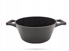 Garnek z pokrywą zwieger aluminiowy nonstick indukcja black stone 24cm 3,5l rondel kuchenny do zup i potraw