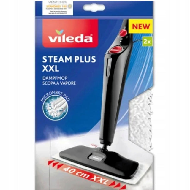 Vileda Wkład Zapas Do Mopa Parowego steam XXL 2szt nakładki podłogowe, ściereczki wymienne, końcówki czyszczące, 2 sztuki
