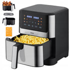 Frytkownica beztłuszowa AIR fryer voksar K11 XXL 8l 12w1 1800W + przepisy beztłuszczowa srebrny/szary