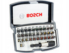 Zestaw bitów Bosch 32-elementowy PH/PZ/Torx/HEX 25 mm końcówki wkrętakowe 1/4 cala, płaskie, imbusowe, do wkrętarki