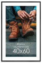 Czarna aluminiowa Ramka 40x60 cm na zdjęcia Ramki do zdjęć 60x40 cm oprawa fotografii, plakatu lub grafiki, dekoracja