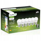 6x Żarówka LED E27 kulka 8W = 60W 4000K Neutralna Barwa CCD 180° lumiled 880 lm do lamp i opraw domowych