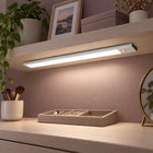 Lampka nocna LED 40cm z czujnikiem ruchu lampa podszafkowa do mebli srebrna światło do szafy, zasilanie USB