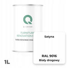 Farba do mebli kuchennych frontów szafek biały drogowy RAL 9016 satyna 1l powłoka akrylowa, drewno, laminat, renowacja