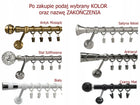 Karnisz metalowy pojedynczy 160 cm 19mm luxury 6 kolorów nowe wzory drążek do firan i zasłon, do salonu lub sypialni