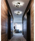 Lampa Sufitowa LED PLAFON Żyrandol 24W Barwa Neutralna Czarna do Salonu oprawa aluminiowa z wbudowanym źródłem światła