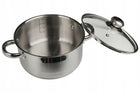 Garnek tradycyjny stalowy z pokrywką 3,0 l Kinghoff indukcja gaz rondel nierdzewny z powłoką nieprzywierającą 20 cm do