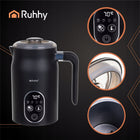 Spieniacz do Mleka Kawy Elektryczny Podgrzewacz 4w1 500W LED 270ml BPA free automat latte cappuccino, czarny dzbanek