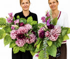 Duża Wiązanka Stroik + Bukiet Sztuczne Kwiaty Róże Chryzantemy na Cmentarz ozdoba nagrobka, dekoracja pomnika, 34 cm