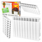 GRZEJNIK ALUMINIOWY KALORYFER ŻEBERKOWY 10 ŻEBEREK H-500 BIAŁY MOCNY 152,6W 800 mm 578 mm grzewcza