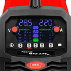 Spawarka migomat ideal tecno MIG 224 synergic LED 4X4 MMA TIG aluminium półautomat spawalniczy 230 V, drut 0,6–1,0 mm