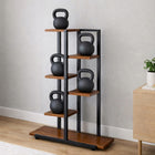 Kwietnik Stojący Metalowy Drewno Loft Stojak Na Kwiaty Rośliny Półki 113cm organizer na doniczki do 6 sztuk