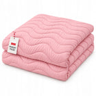 Kołdra wełniana 160x200 ciepła różowa z wełny owczej premium polski produkt antyalergiczna, prana w pralce, poszycie z