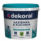 Dekoral Farba lateksowa Łazienka&Kuchnia odporna na wilgoć biała 5l emulsja ścienna matowa, śnieżnobiała, wydajność 12