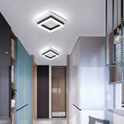 Nowoczesna lampa sufitowa LED, plafon kwadratowy, czarny, 24W, 6500K homkel oprawa do domu i korytarza, zintegrowane