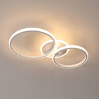Lampa Sufitowa LED Plafon Żyrandol Okrągły 3000K 42W do Kuchni Sypialni wisząca, 3 punkty światła, biała aluminiowa