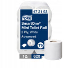 Tork SmartOne mini T9 472193 papier toaletowy do dozownika, celulozowy, 2-warstwowy, 620 listków, biały, bezzapachowy