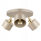 Lampa sufitowa żyrandol Plafon wisząca LED 3x E27 Beżowa ZŁOTA LOFT GOLD metalowa oprawa oświetleniowa 3-punktowa, do